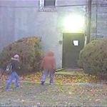 Police released this photo of three people who may have been involved in the vandalism.